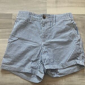 Old Navy Blue and White Seersucker Stripe Shorts